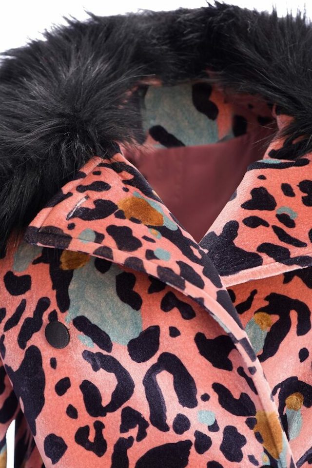 Pink leopard fusion coat Pink leopard fusion coat