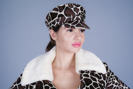 Giraffe print hat