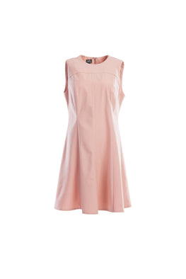 Sleeveless dress in pink viscose