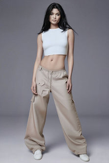 Cargo Pants with Drawstring Details