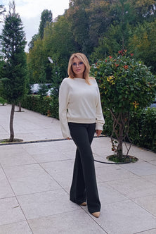 Wide-leg trousers in green