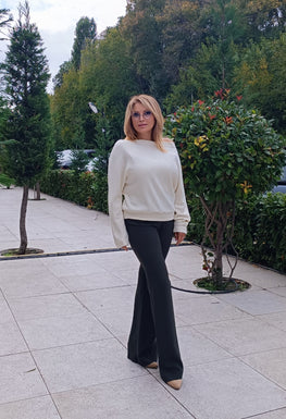 Pantaloni a gamba larga in verde