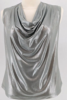 Fitted top with cowl neckline
