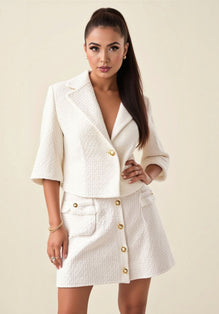 white short jacket for dress Girls Jacket Style J002
