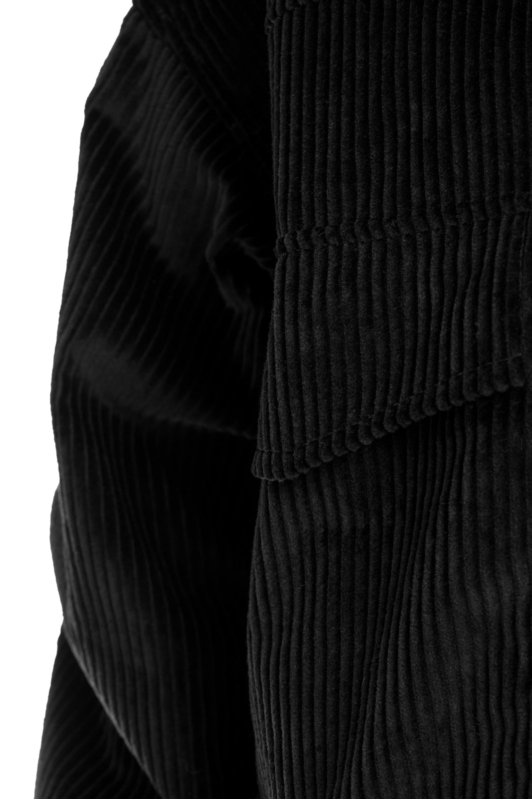 Velvet ribbed jacket in black