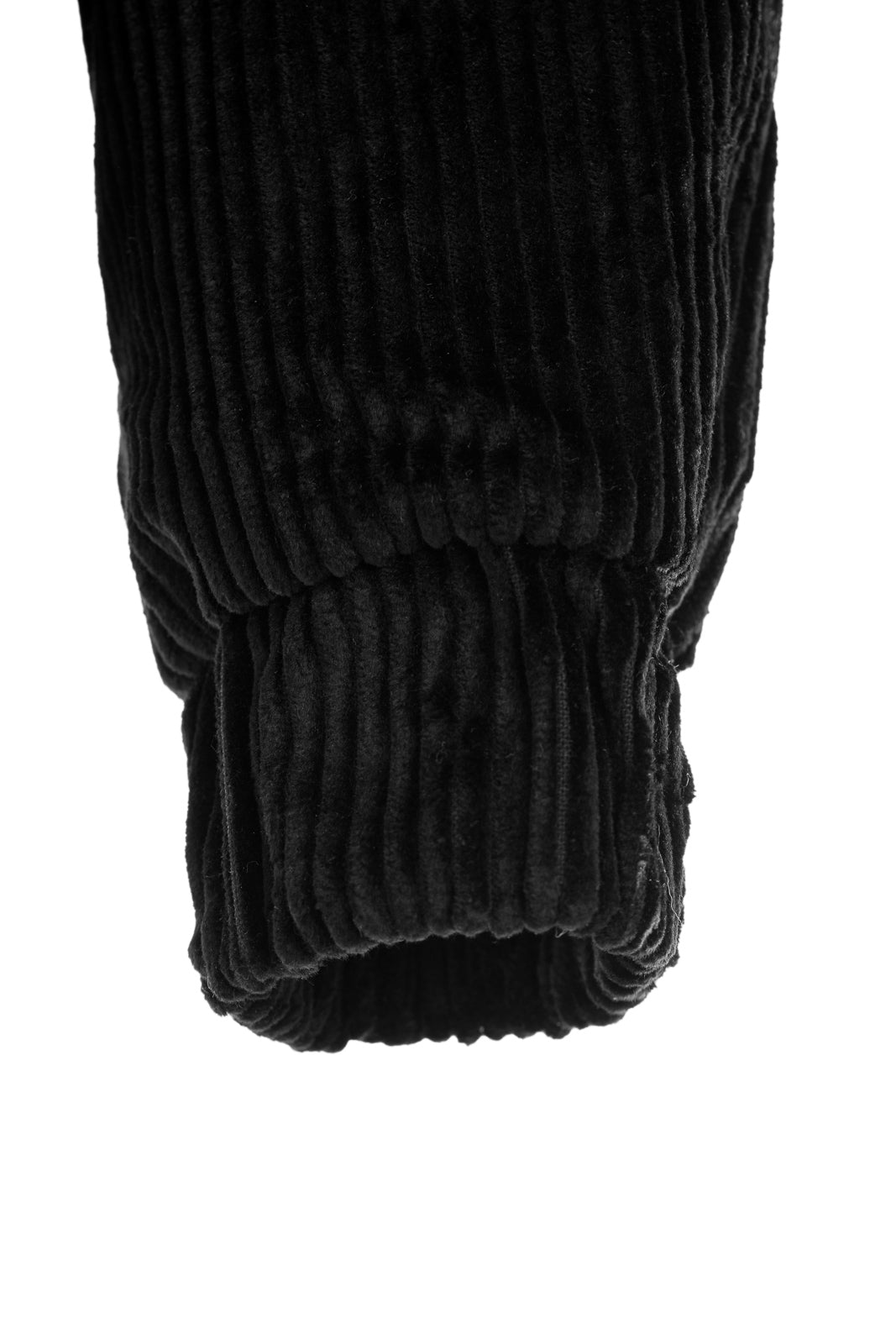 Velvet ribbed jacket in black