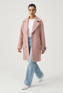 ROSE HERRINGBONE WOOL COAT