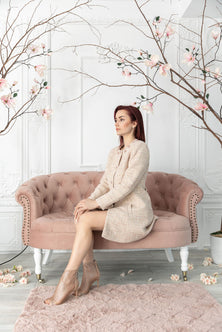 JACKET PINK BOUCKLE LONG HALF CLOSH