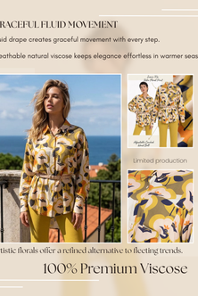 Loose shirt in yellow melange