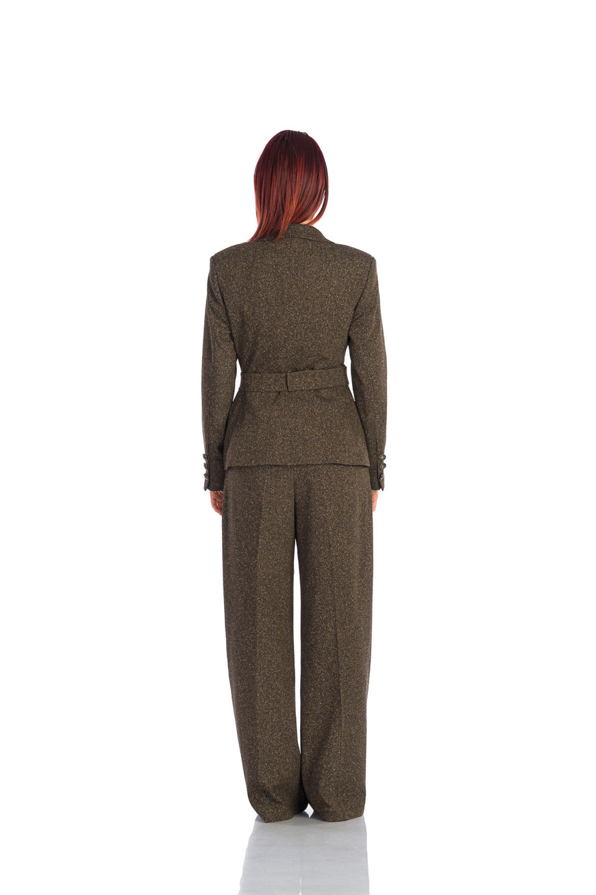 Woolen pants in brown