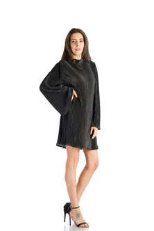 Soleil dress in black – Front view – Silvy Rowson