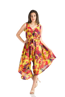 Jumpsuit in tropical print