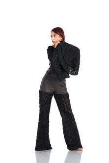 Charlston pants 3D roses – Back view – Silvy Rowson