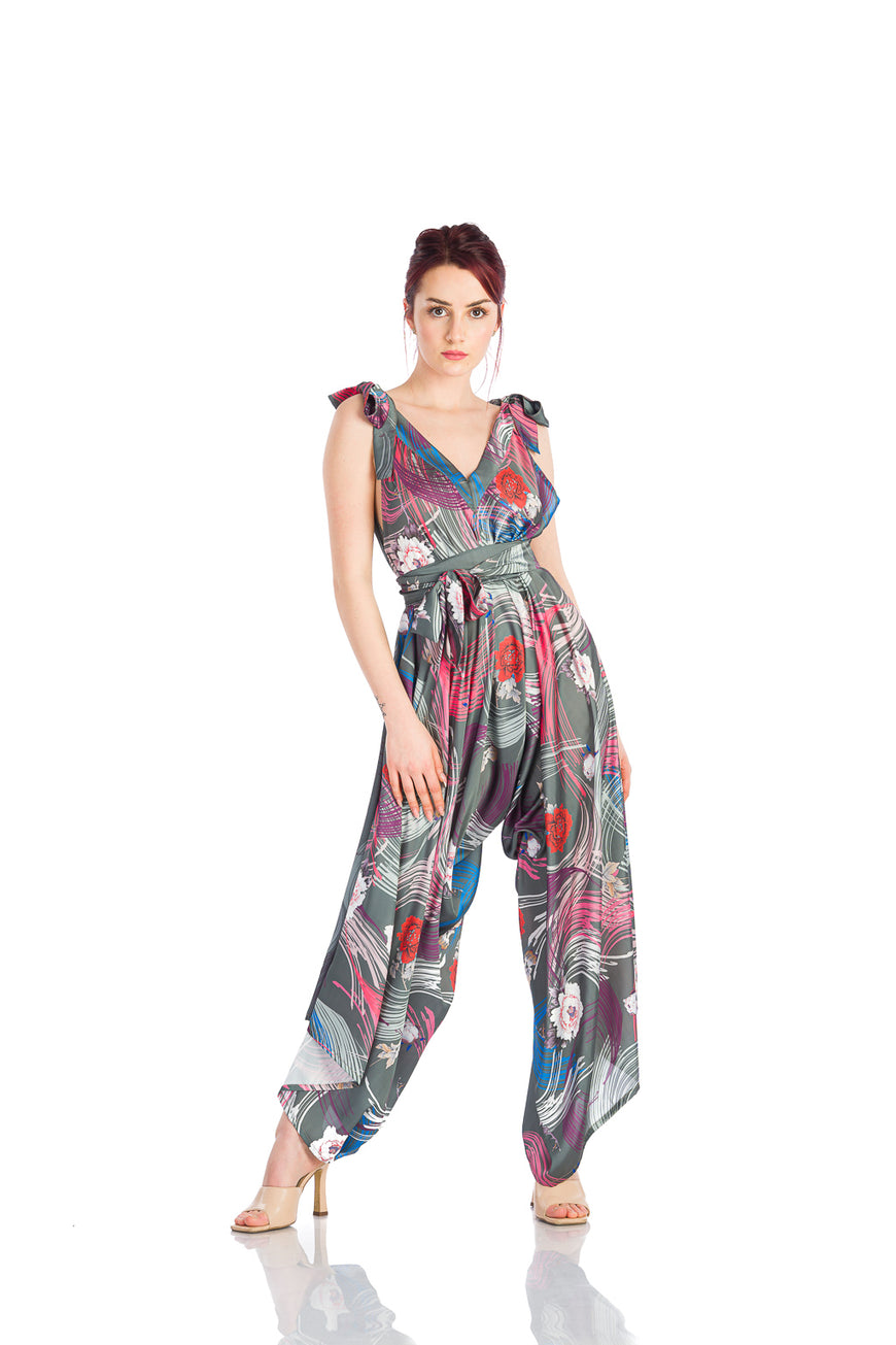 Jumpsuit with extra loose legs