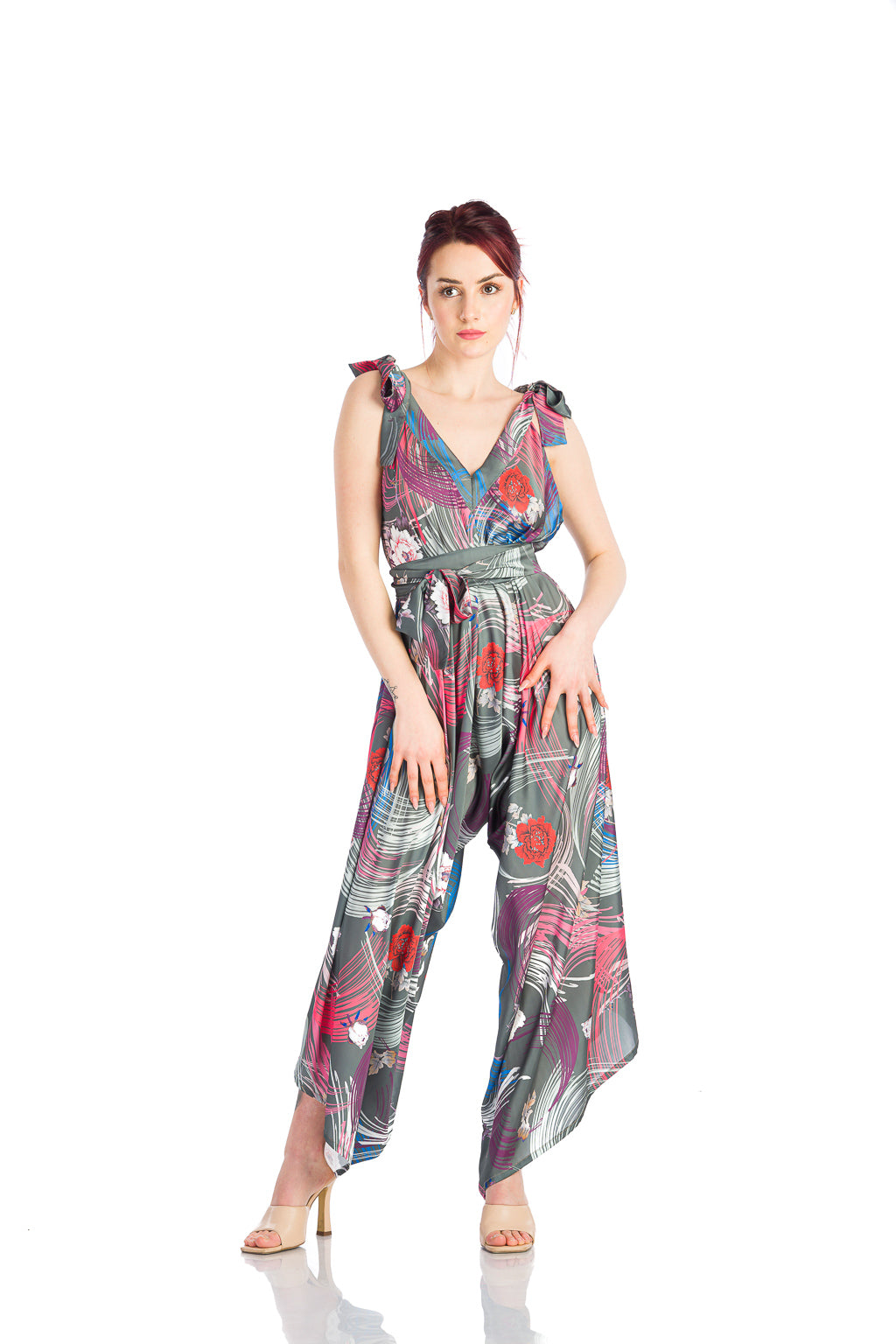 Jumpsuit with extra loose legs