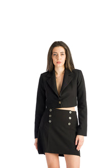 Black mini skirt – Front view – Silvy Rowson