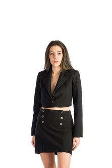 Черна мини пола