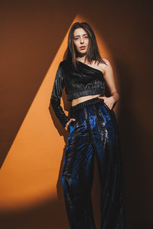 Pants velvet – Front view – Silvy Rowson