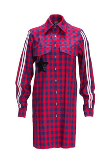 Loose shirt red-blue square