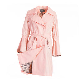 Raincoat with wide lapel in pink