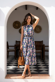 Dress Maxi Blue Viscose  figs