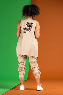 Cargo vest with appliqué