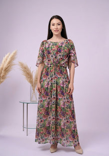 Floral Silk-Blend Maxi Dress