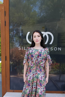 Floral Silk-Blend Maxi Dress