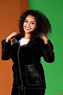Sports jacket in black velvet