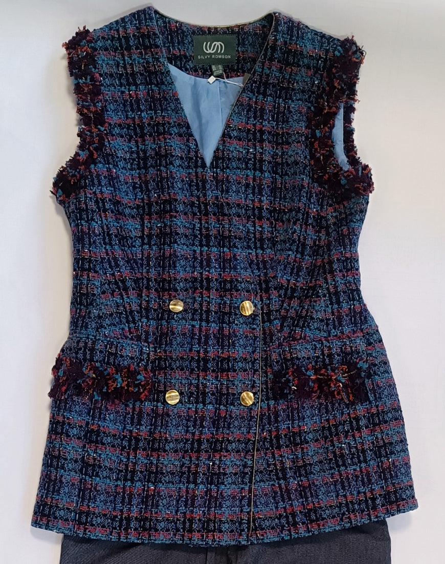 VEST BLUE BOUCLE