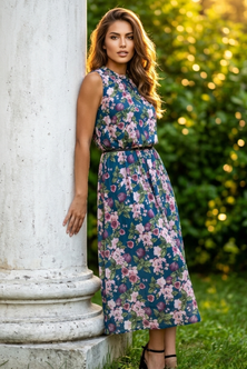 Dress Maxi Blue Viscose  figs