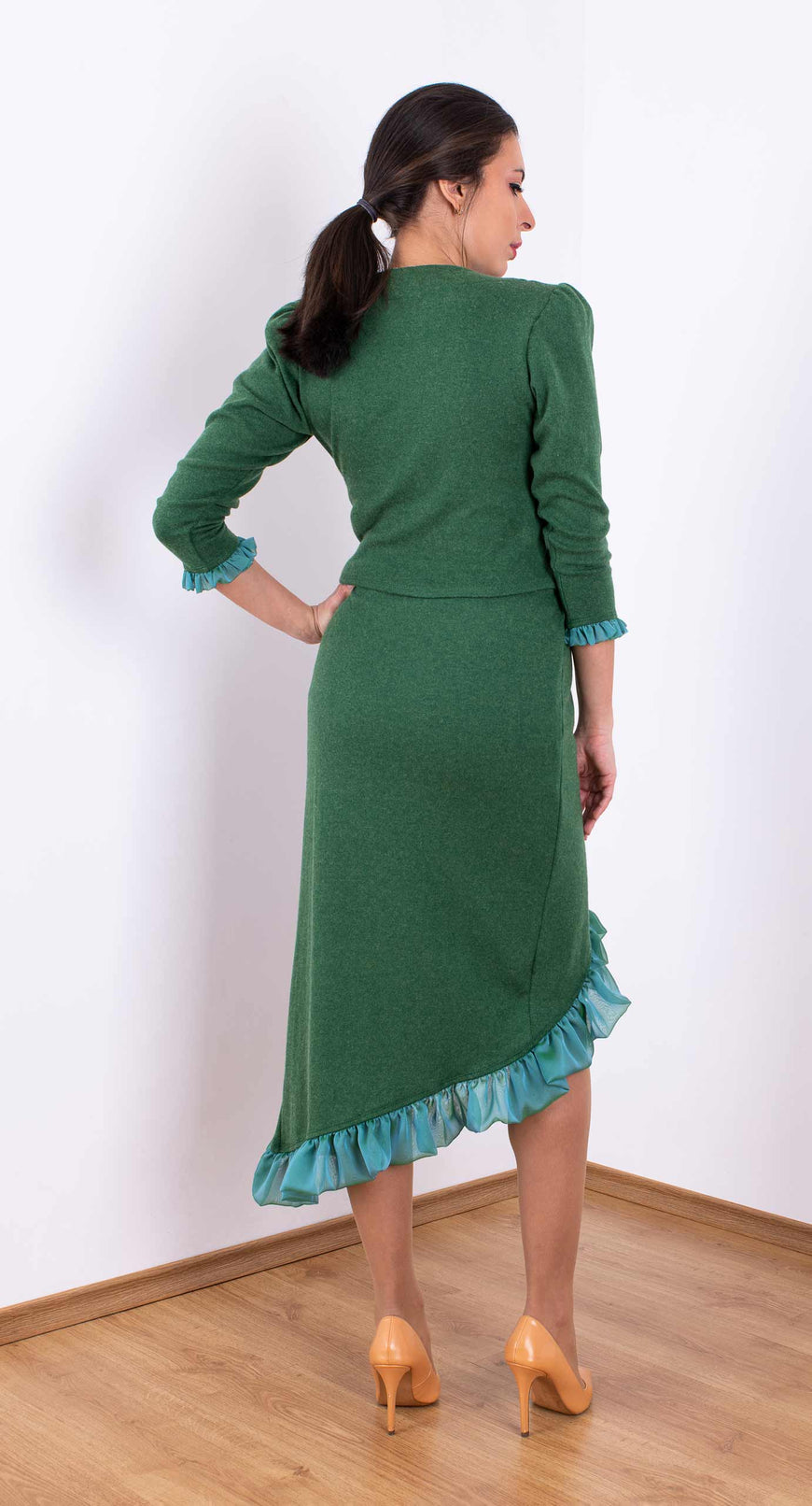 Knitted skirt Hugg me style in green