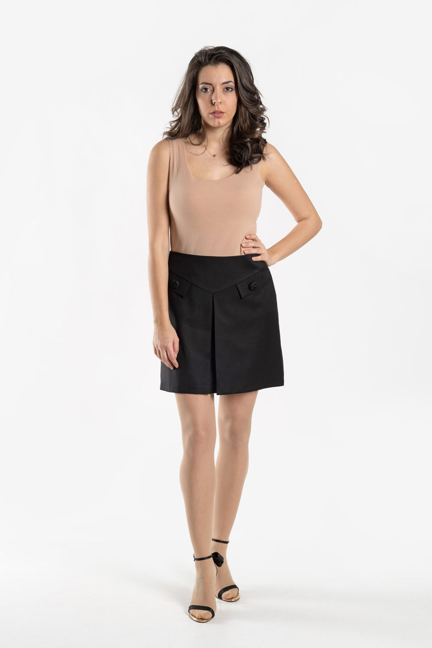 Viscose skirt trapeze line