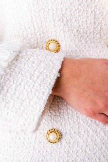 Boucle jacket in white