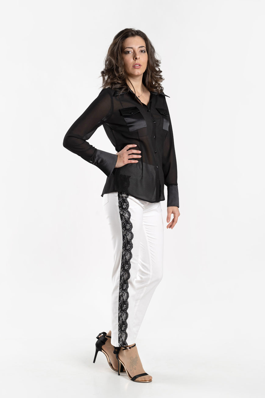 Slim georgette shirt