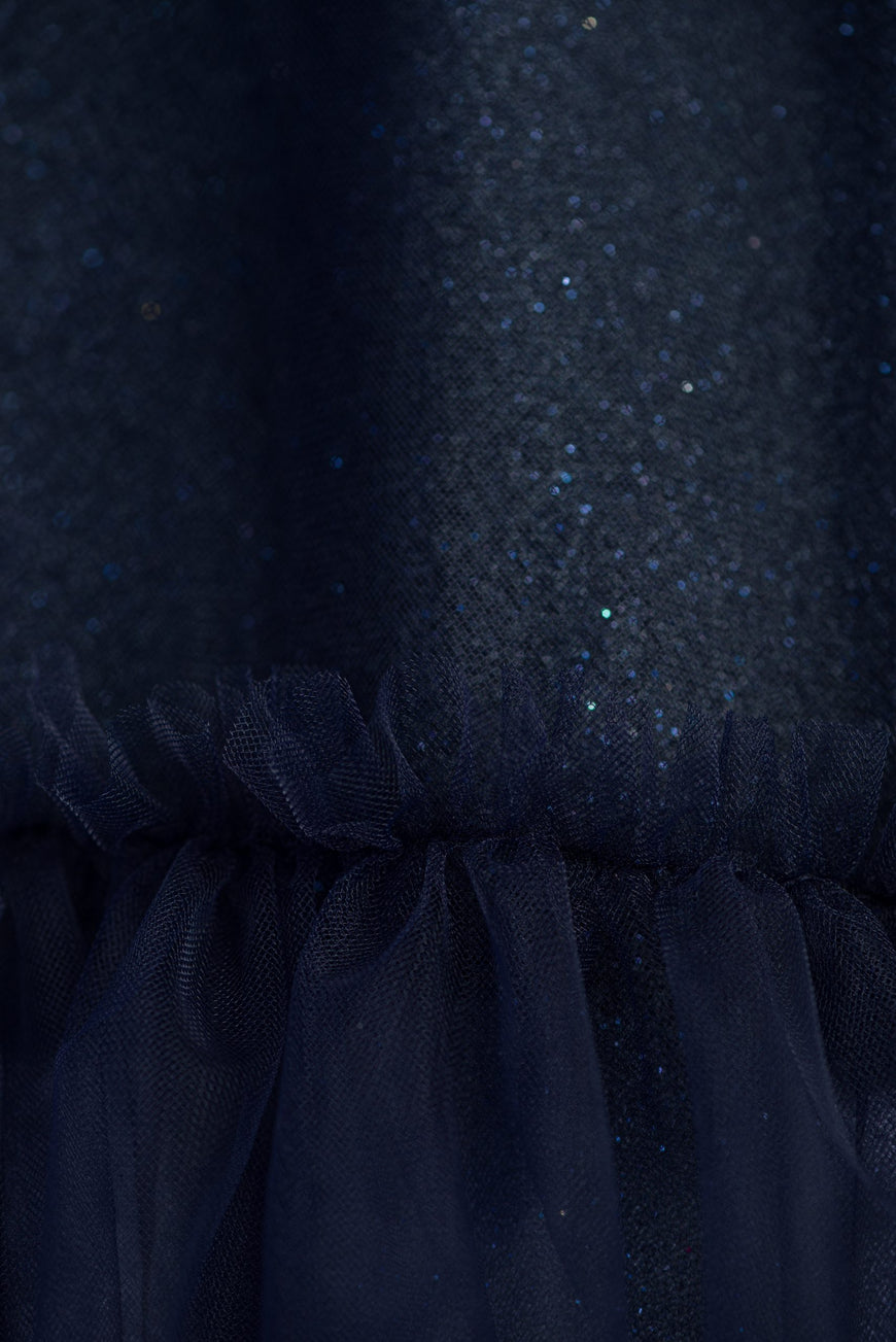 Skirt with 2 frills midnight blue